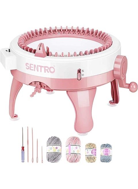 Knitting Machine, 48 Needles Knitting Loom Machine with Row Counter, Smart Weaving Loom Knitting Round Loom for Adults/Kids, Knitting Board Rotating Double Knit Loom Machine Kits