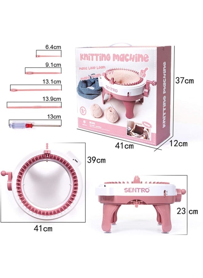 Generic - Knitting Machine, 48 Needles Knitting Loom Machine with Row Counter, Smart Weaving Loom Knitting Round Loom for Adults/Kids, Knitting Board Rotating Double Knit Loom Machine Kits - Image 1