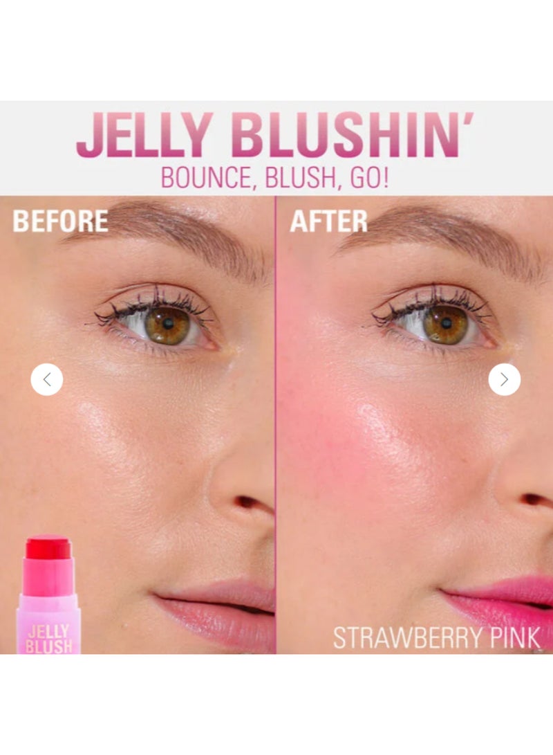 REVOLUTION Makeup Revolution Jelly Blush Stick Lip & Cheek Stain – Strawberry Pink - Image 5