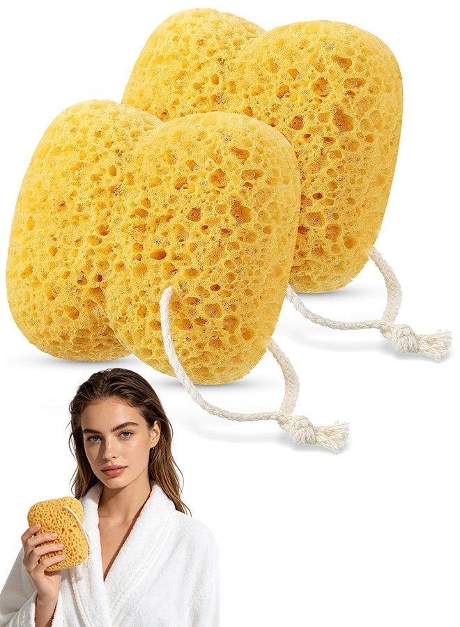 2PCS Large Natural Sea Sponge Set, Ultra Soft Exfoliating Body Shower Sponges Dense Foam for Gentle Deep Cleansing - Image 1