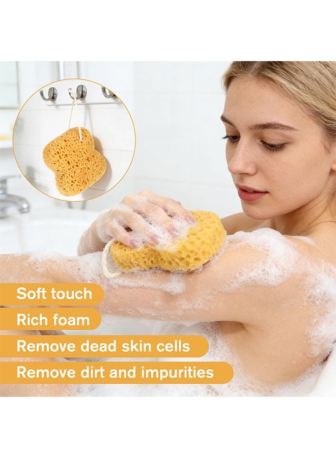 2PCS Large Natural Sea Sponge Set, Ultra Soft Exfoliating Body Shower Sponges Dense Foam for Gentle Deep Cleansing - Image 5