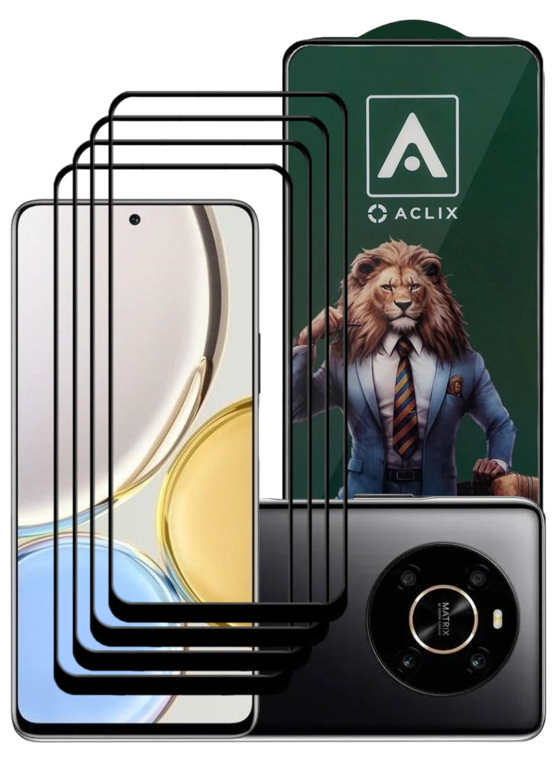 ACLIX 4 Pieces Antistatic ESD Dustproof Premium Quality High Definition Tempered Glass Screen Protector Designed For Honor X9 - Image 1