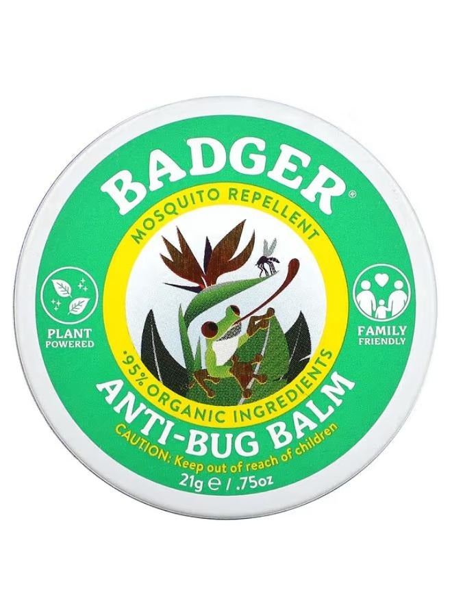 Badger Company Organic Anti-Bug Balm, Citronella & Rosemary, 0.75 oz (21 g)