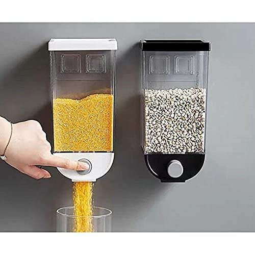 KREZON KREZON Push Button Wall Mount Container Save Space on Kitchen Counter Table Drawer Desk CupboardKitchen Storage Containers Air Tight Transparent Wall Mount Multicolor 1 - Image 1