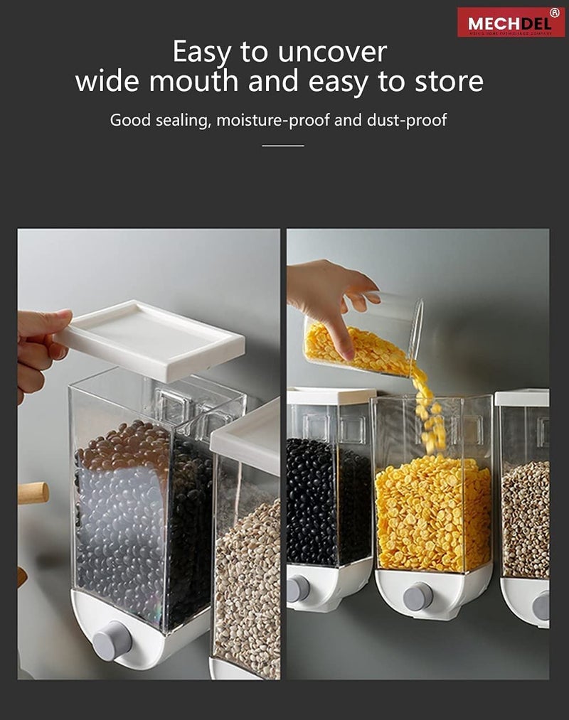 KREZON KREZON Push Button Wall Mount Container Save Space on Kitchen Counter Table Drawer Desk CupboardKitchen Storage Containers Air Tight Transparent Wall Mount Multicolor 1 - Image 5