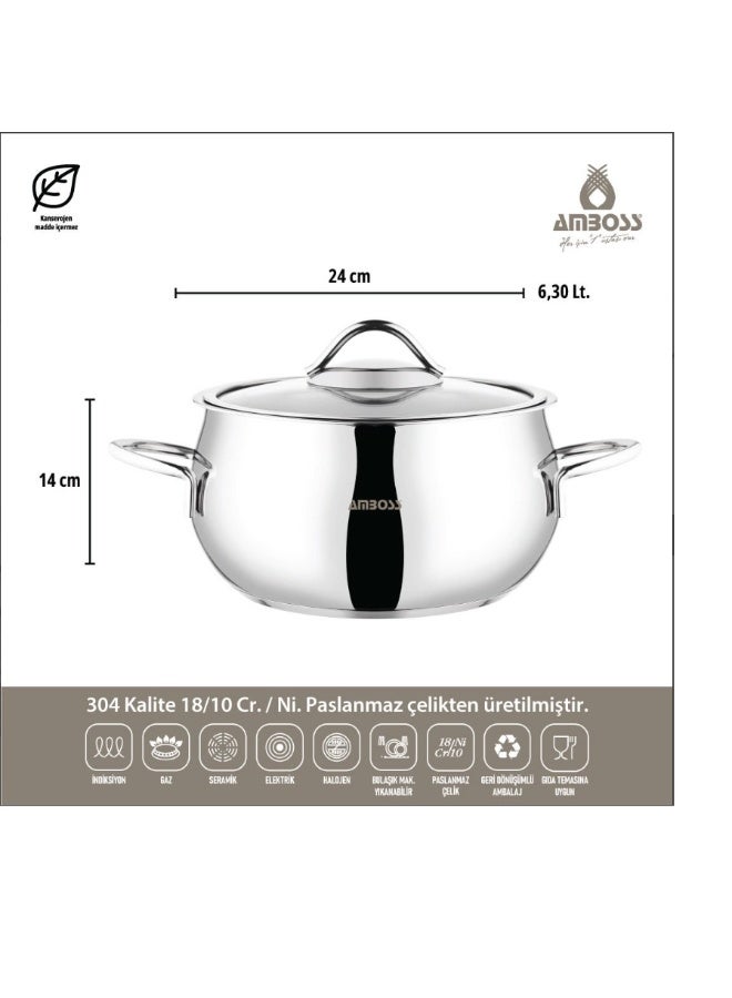 AMBOSS Premium Turkish Stainless Steel Cookware Set – 10 Pieces Combining Elegance, Strength, and Performance - Image 4