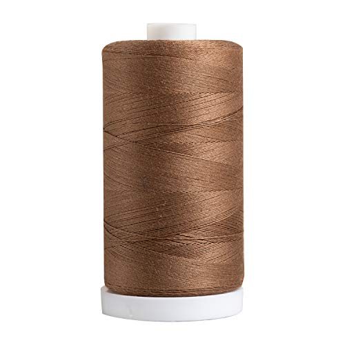 Connecting Threads Brown 100% Cotton Thread for Sewing, Quilting, and Crafting - 50-Weight - 1200 Yard Large Spool (Brown) - Image 1