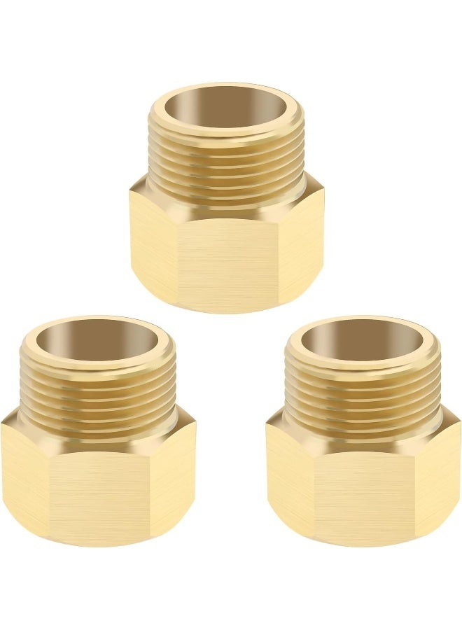 ECSiNG 3Pcs Pressure Washer Coupling M22X1.5 Male To M22X1.4 Female Adapter Finish Connector Solid Brass Connector Garden Tools Accessories  - Image 1