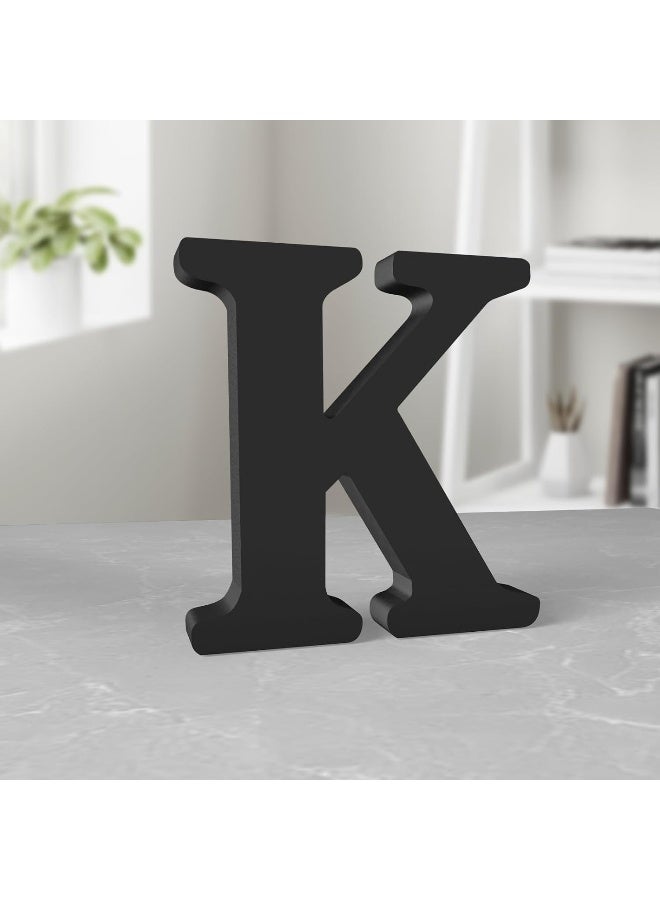 TPGP 6 Inch Black Wood Letter K For Wall Decor - Image 1
