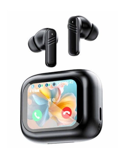 Wireless Earbuds With Touch LCD Full Screen Control and Active Noise Cancellation and ENC Call Noise Reduction