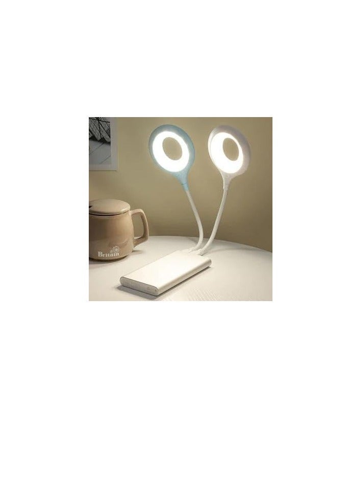 360° Adjustable Arm LED Lamp: Explore USB LED Desk Lamp offers 3 lighting modes and 3 infinite brightness levels. Get it now! Hansu Modern 2-Piece White - Image 1