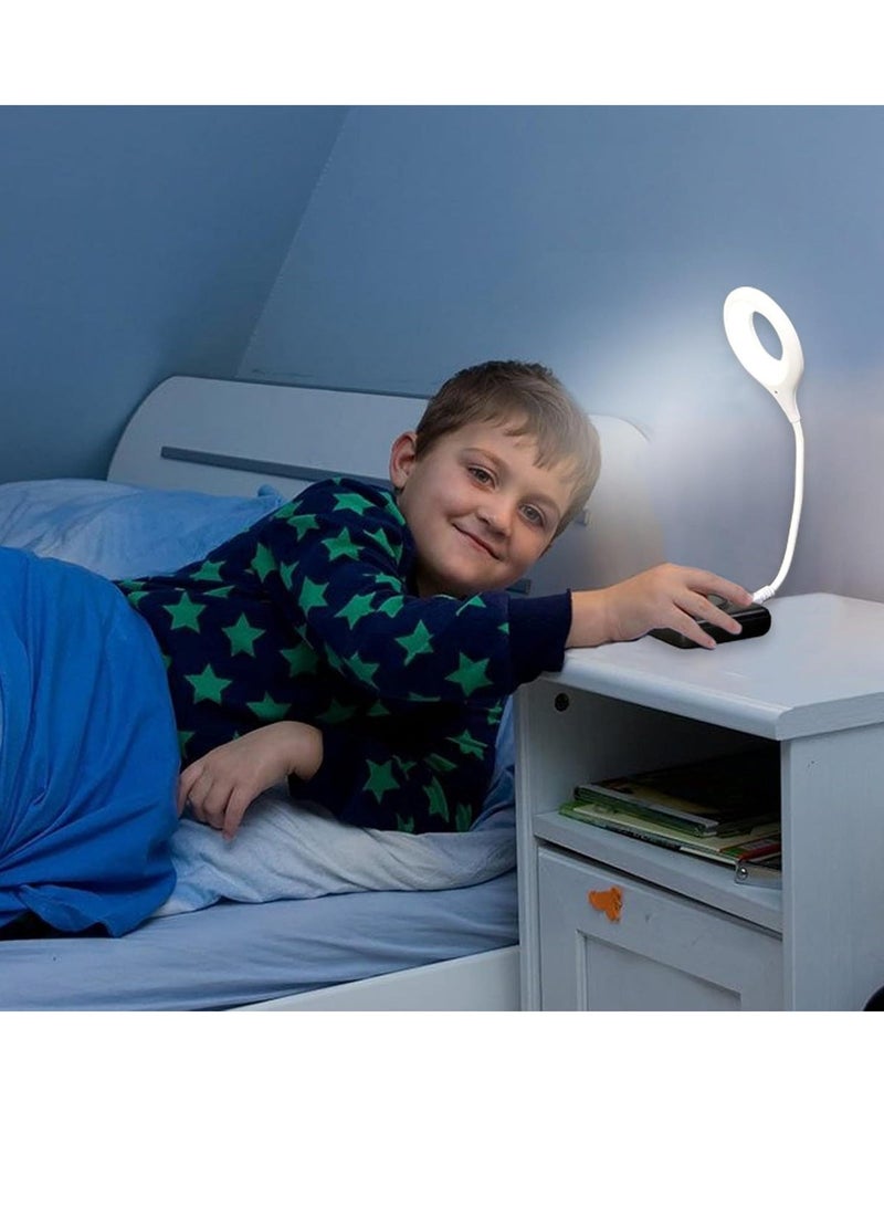 360° Adjustable Arm LED Lamp: Explore USB LED Desk Lamp offers 3 lighting modes and 3 infinite brightness levels. Get it now! Hansu Modern 2-Piece White - Image 5