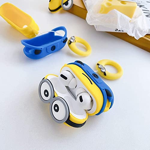 VEROX Airpods Pro Case Protective Silicone Cover 3D Design with Anti-Lost Keyring Compatible with Apple AirPods Pro - Minions - Image 5