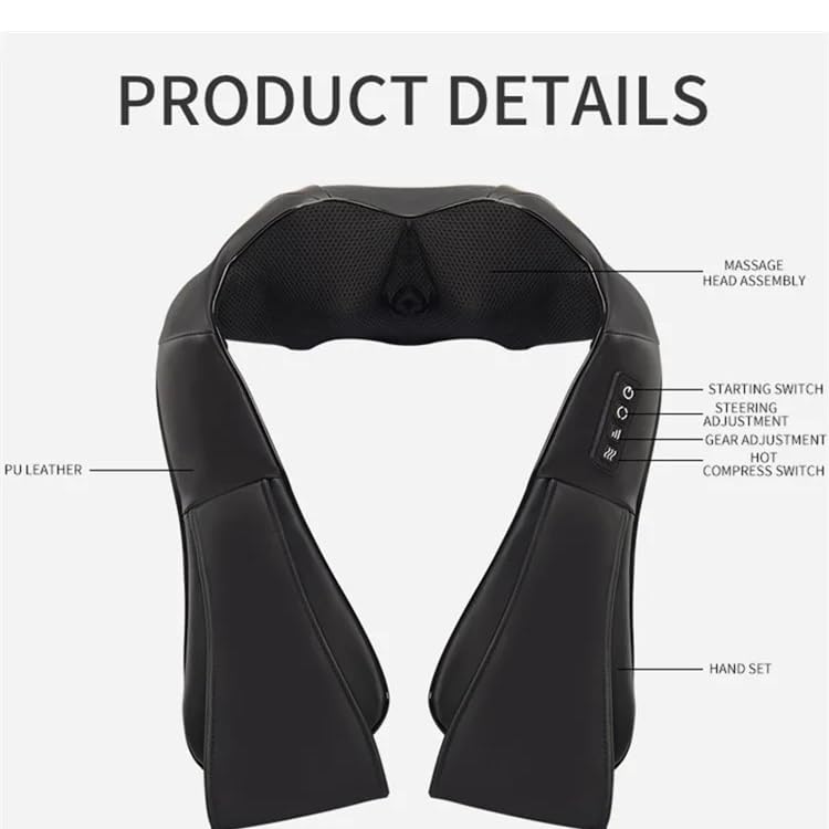 Arogya Arg Arogya Neck And Shoulder Massager, Back Massager For Cervical And Shoulder Pain Relief With Heating Rotate Massager For Pain Relief And Muscle Relaxation Car Massager(Neck Kneading_1) - Image 5