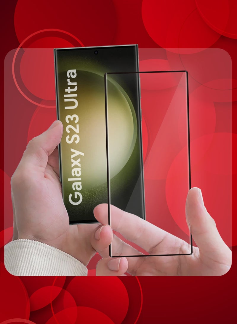 CATANES 2Pack for Samsung Galaxy S23 Ultra Screen Protector Tempered Glass 9H Anti-Scratch Shatterproof HD Edge to Edge Full Coverage Film 6.8 inch - Image 2