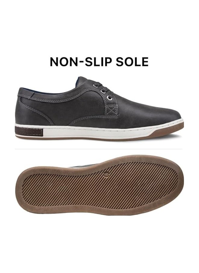 Jousen Men's Casual Shoes Memory Foam Mens Fashion Sneakers Business Dress Sneaker (A81Q06 Grey 9) - Image 1