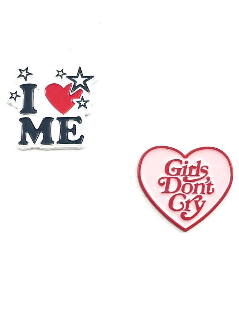 2 Pieces love Metal Sticker for Mobile or Any Smooth Surface - Image 1