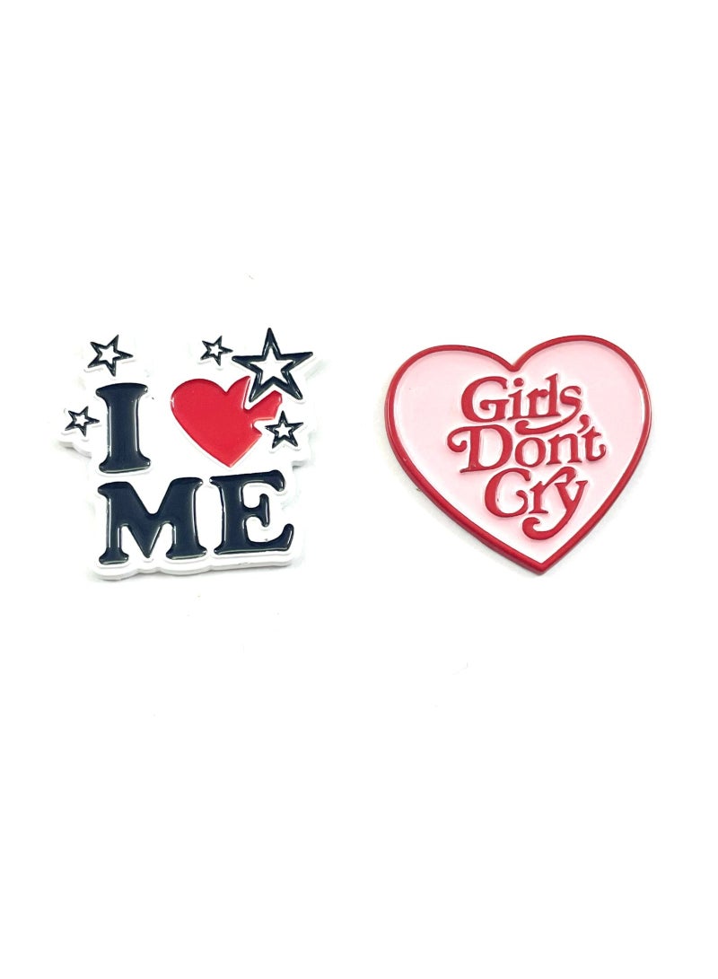 2 Pieces love Metal Sticker for Mobile or Any Smooth Surface - Image 2