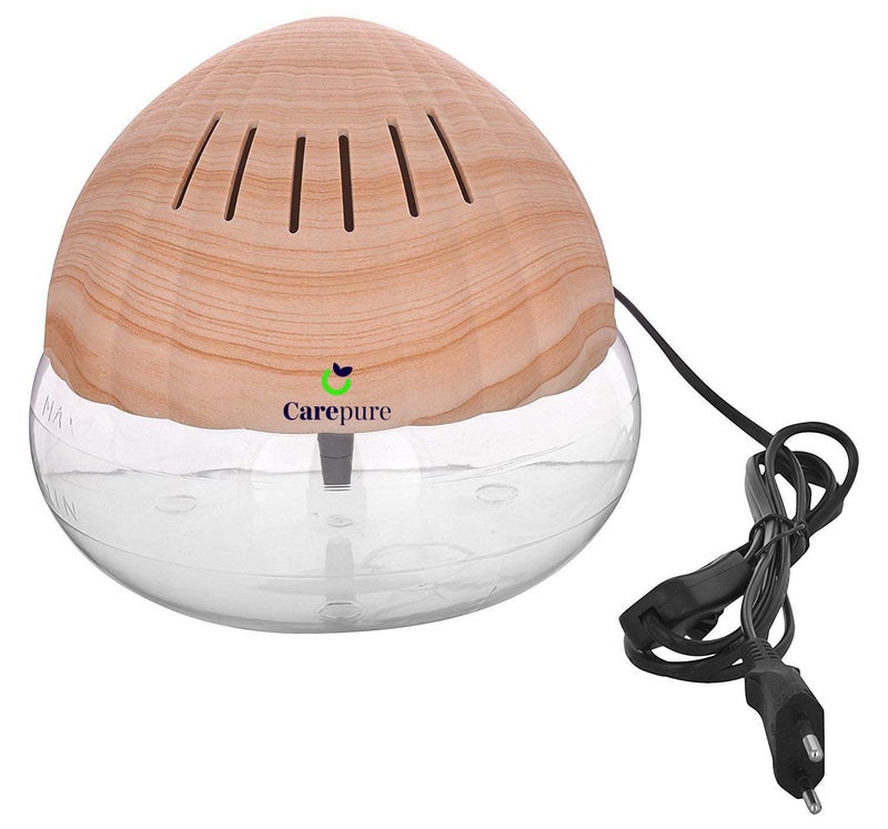 Carepure Water base Air Purifier and Humidifier Aroma Diffuser Air Revitalizer (Wooden - sea shell shape) - Image 1