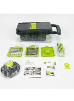ELTRAZONE Vegetable Chopper 16-in-1 Professional Food Chopper and Slicer – Multi-Function Onion Chopper, Potato Slicer, Adjustable Vegetable Cutter with Container, Easy Cleaning and Storage (Gray)  - Image 5