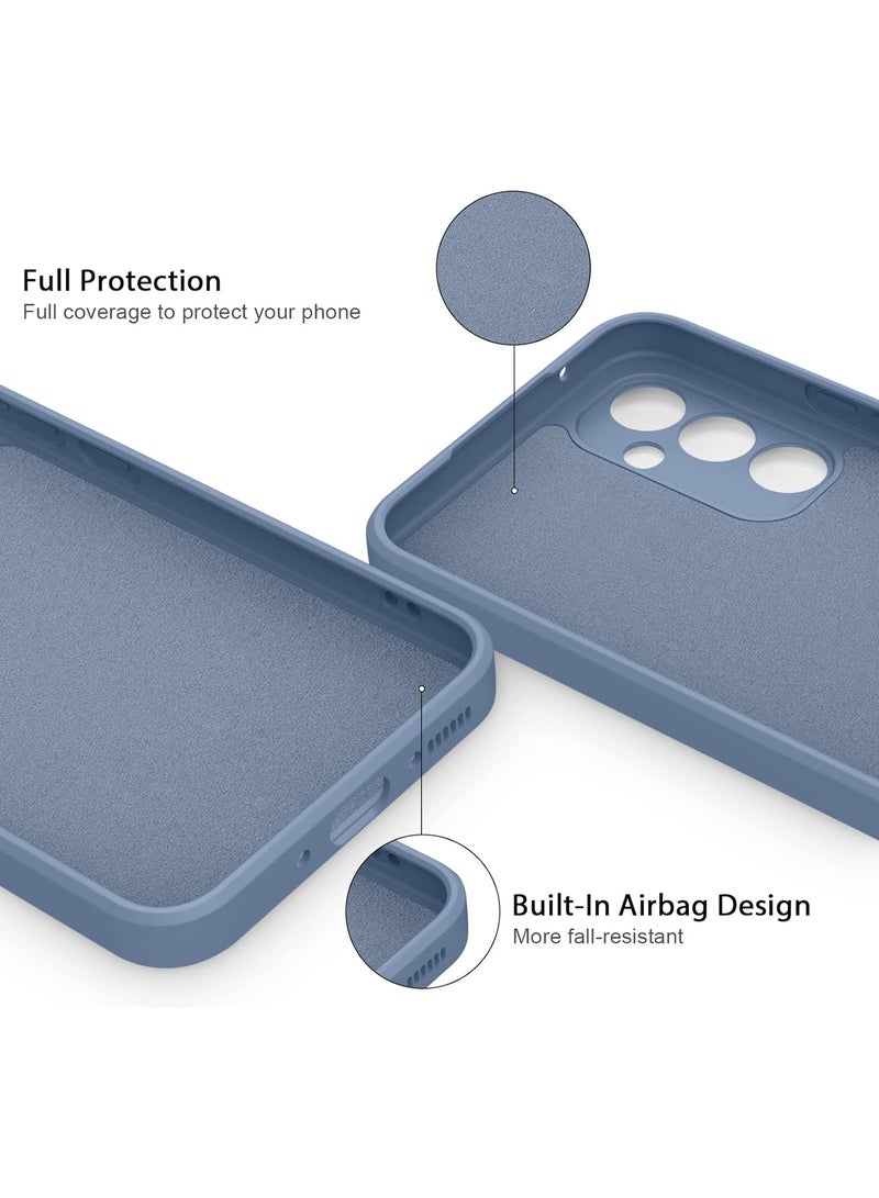 Color Fans For Samsung Galaxy A55 5G Case Slim Liquid Silicone Protective Cover Grey - Image 2