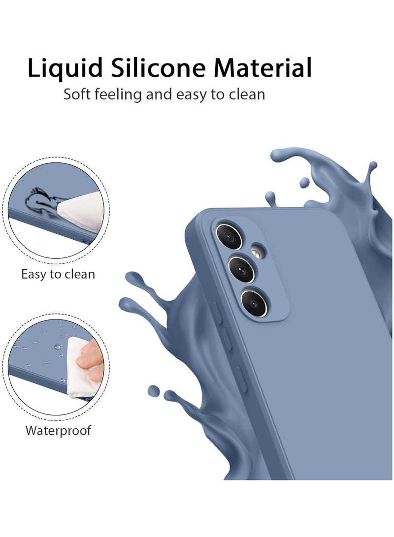 Color Fans For Samsung Galaxy A55 5G Case Slim Liquid Silicone Protective Cover Grey - Image 3