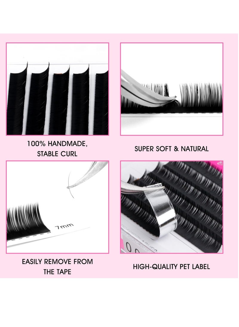 TDance - TDANCE Bottom Lash Extension 0.03/0.05/0.07mm Thickness Bottom Lashes Lower Lash Extensions B Curl 5-7mm Mixed Under Bottom Eyelashes (0.03-B,5-7 mm) - Image 1