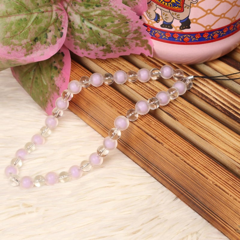 Threads & Beads mobile charm with dual beads and transparent beads, mobile charm - Image 2