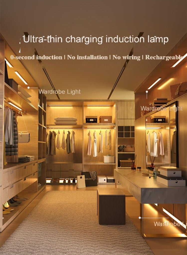 Multifunctional Induction Long Style Light Bar - 30CM Warm Light, Motion Sensing, Adjustable Brightness  Color Temperature, USB Rechargeable, Ideal for Home  Dorm Use - Image 4