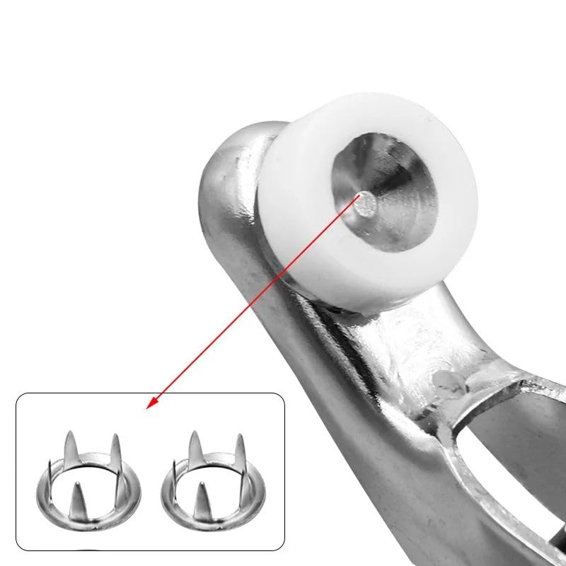 KUNYA Stainless Steel Snap Button Pressure Pilers Hand Tool Machine with Sewing & Crafting Buttons Thickened Snap Fasteners Kit, Five Claw Buckle Set for Kids Clothes Press Stud Kit - Image 4