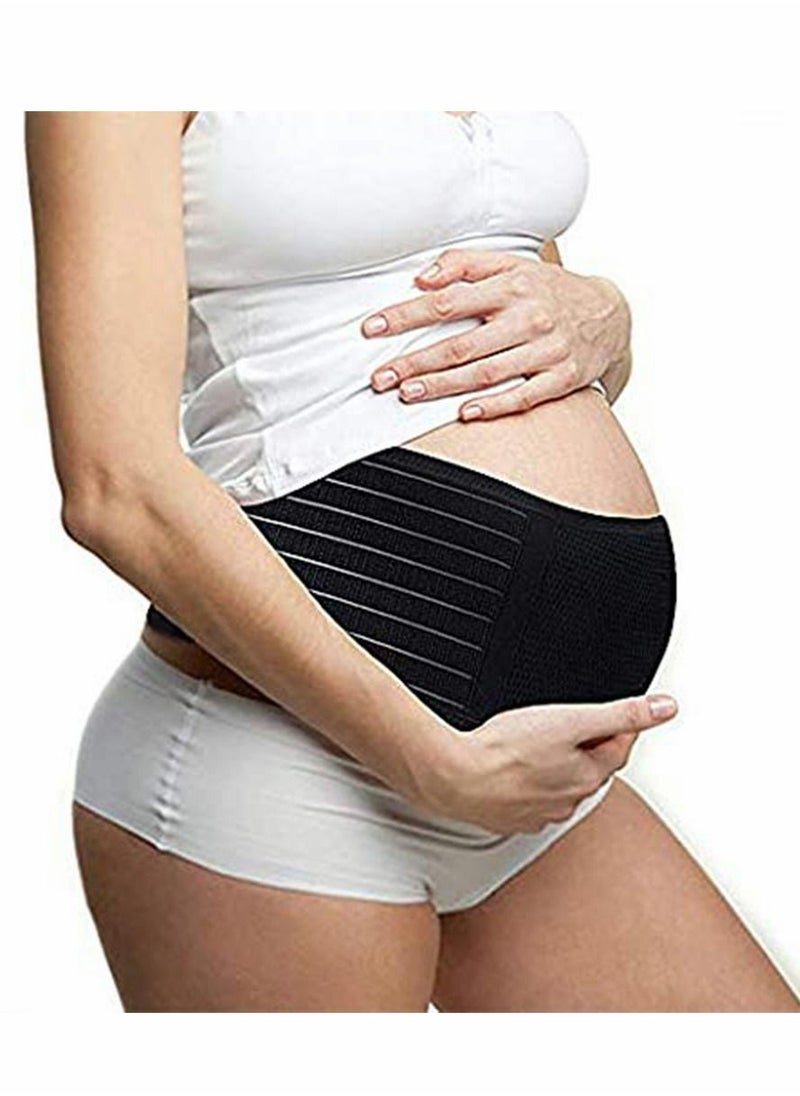 Y&D Maternity Belt, Pregnancy Support, Bump Band Abdominal, Belly Back Brace Strap (Black)  - Image 1