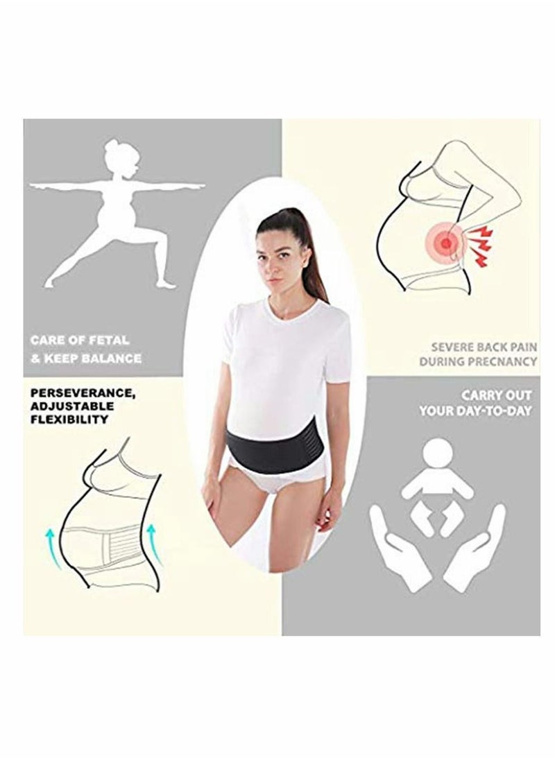 Y&D Maternity Belt, Pregnancy Support, Bump Band Abdominal, Belly Back Brace Strap (Black)  - Image 2
