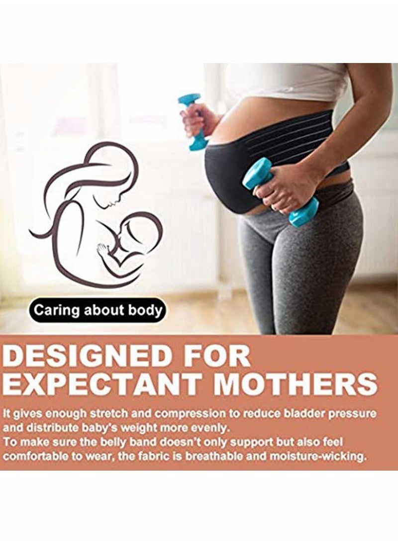 Y&D Maternity Belt, Pregnancy Support, Bump Band Abdominal, Belly Back Brace Strap (Black)  - Image 4