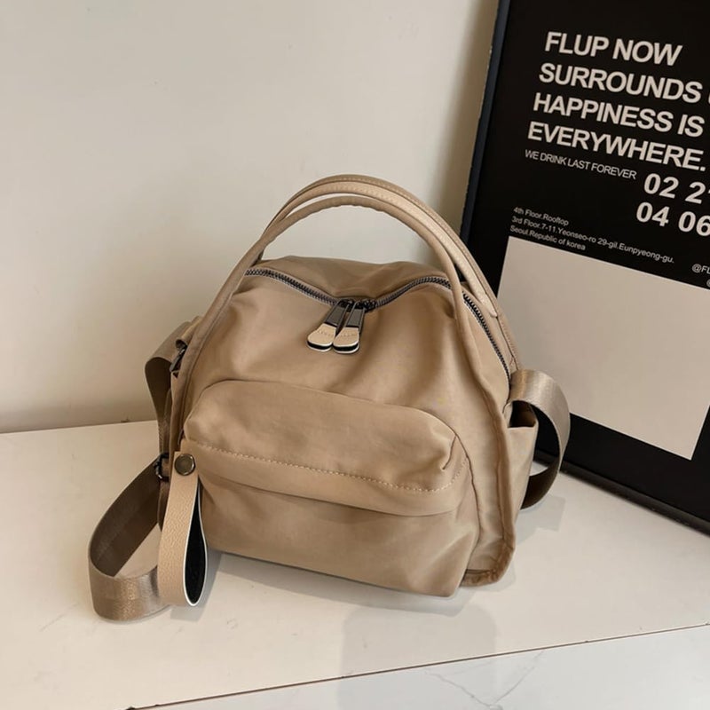 Cohawk Solid Color Nylon Crossbody Bag for Women Soft Handbag with Top Handle Casual Shoulder Bag Elegant Square Purse - Image 4