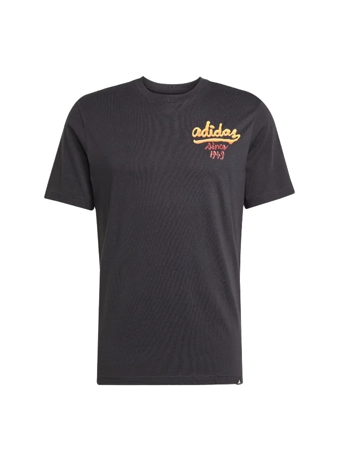 Adidas Adidas M Sauce T Black Graphic Tee (Short Sleeve) T-Shirts For Men