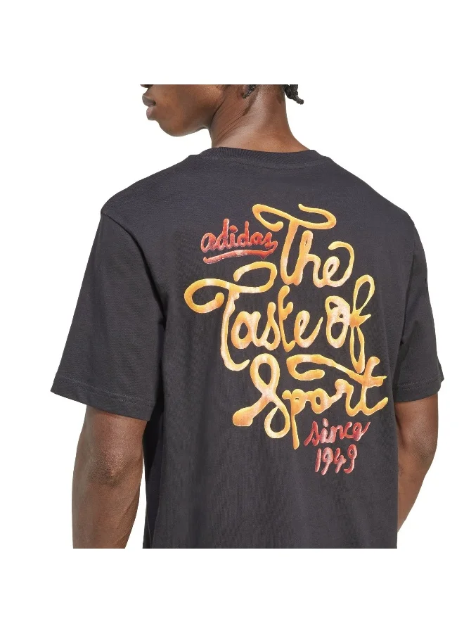 adidas M Sauce T Black Graphic Tee (Short Sleeve) T-Shirts For Men
