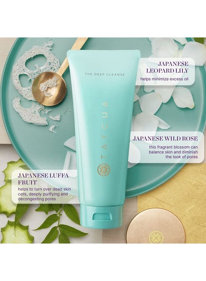 TATCHA التنظيف العميق | منظف مقشر عميق ولطيف، يرفع الأوساخ، يقلل من الزيوت الزائدة ويفتح ويشد المسام | 5 أونصات - Image 5