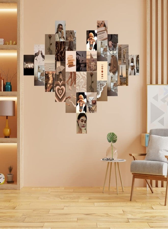 Kitty Cat - Brown Aesthetic Wall Collage Kit for Room Decor | Set of 30 Aesthetic Posters | 300 GSM Water Resistant Paper | Size 4x6 Inch | Unframed | Comes With Double Sided Tape (30) - Image 5