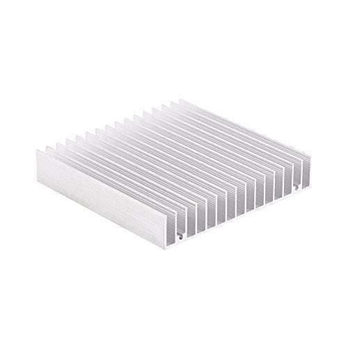 Walfront مشتت حرارة من الألمنيوم 100x100x18 مم مع 16 زعنفة لأجهزة ترانزستور أشباه الموصلات منظم الجهد مكبر الصوت تبريد - Image 1