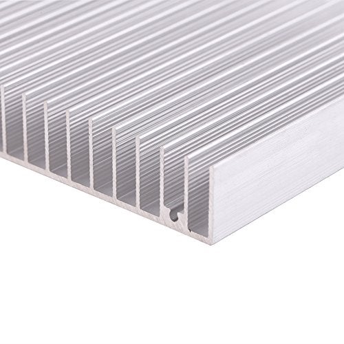Walfront مشتت حرارة من الألمنيوم 100x100x18 مم مع 16 زعنفة لأجهزة ترانزستور أشباه الموصلات منظم الجهد مكبر الصوت تبريد - Image 5