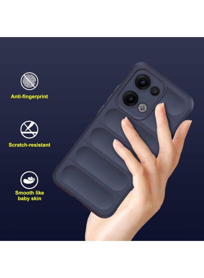 Premium Protection Back Silicone Case Compatible with Oppo Reno 13 5G Magic Shield Shockproof Case with Camera Protection (Blue) - Image 2