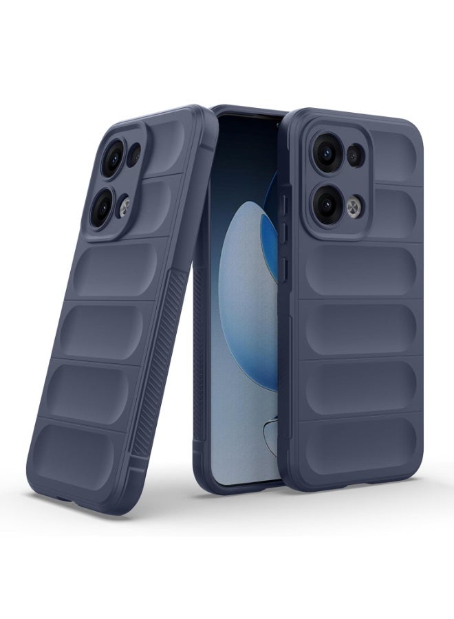 Premium Protection Back Silicone Case Compatible with Oppo Reno 13 5G Magic Shield Shockproof Case with Camera Protection (Blue) - Image 1