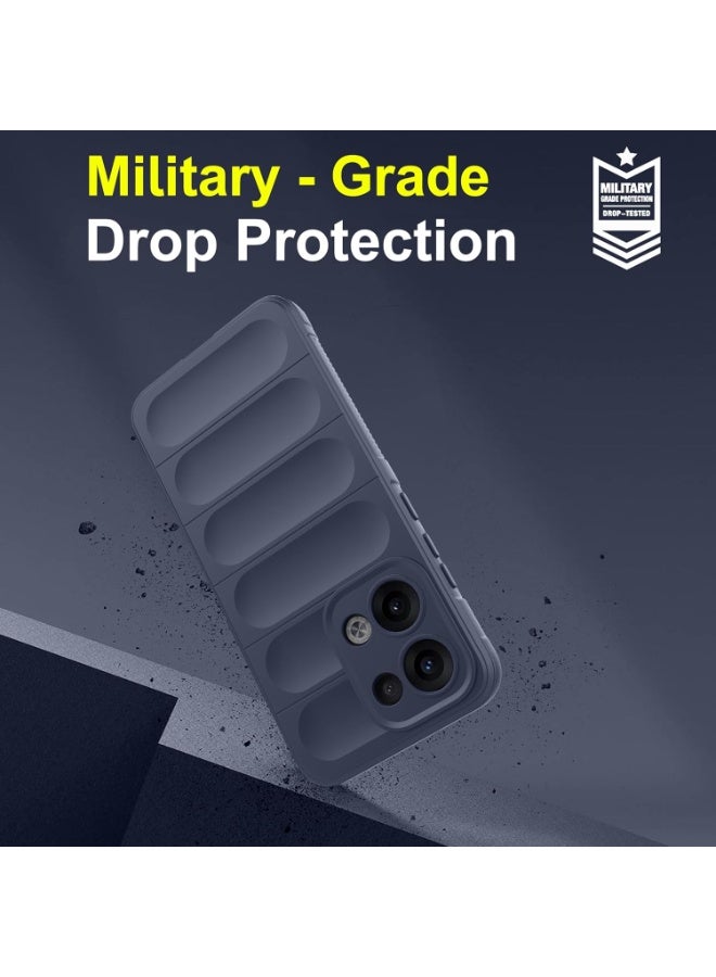 Premium Protection Back Silicone Case Compatible with Oppo Reno 13 5G Magic Shield Shockproof Case with Camera Protection (Blue) - Image 3