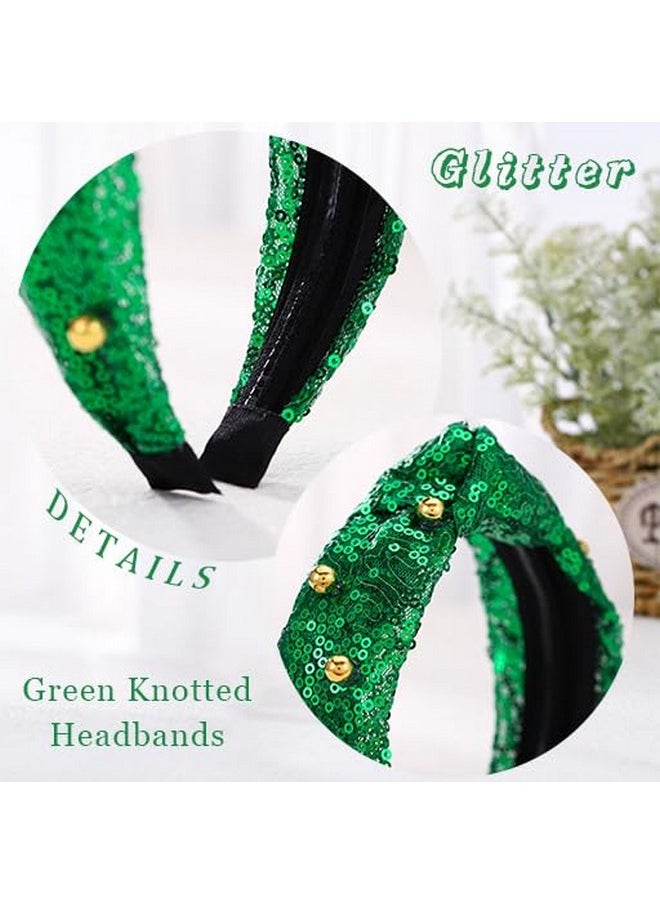 Green Knotted Headbands Beads Sequins Hairbands Wide Twist Headpieces St Patrick’S Day Top Knot Hair Accessories For Women And Girls - pzsku/ZCBA23025FEB6A085D717Z/45/_/1718643923/605f5f1a-d88c-4e4b-bd4c-cbba838bd7d9