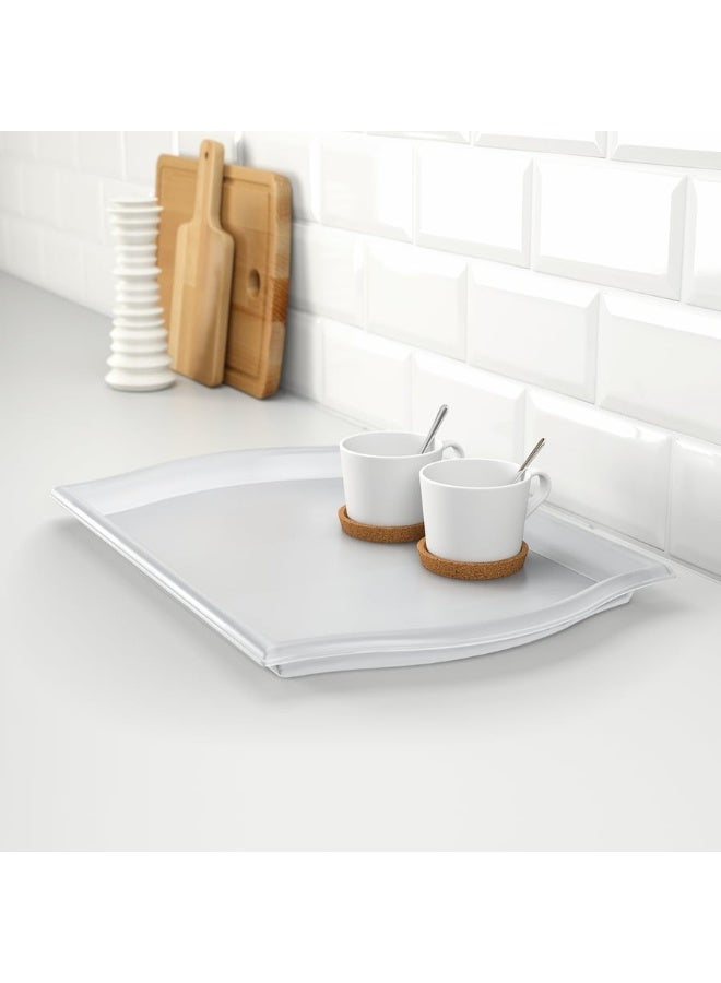 Ikea Versatile food and drink serving tray, made of durable plastic with sloping edges for easy carrying, modern, clear design for everyday use and occasions 52x35 cm - Image 4