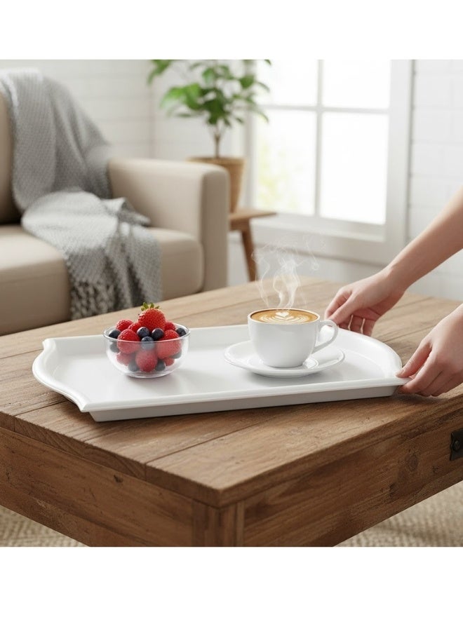 Ikea Versatile food and drink serving tray, made of durable plastic with sloping edges for easy carrying, modern, clear design for everyday use and occasions 52x35 cm - Image 1