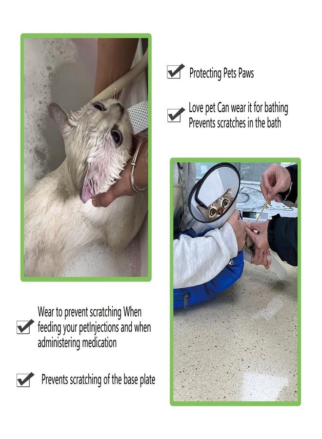 Esamploe 4 PCS Cat Mittens to Prevent Scratching,Mesh Breathable Cats Shoes,Adjustable Cat Anti Scratch Gloves,Suitable for Cats When Bathing and Nail Trimming(S,Black) - Image 5