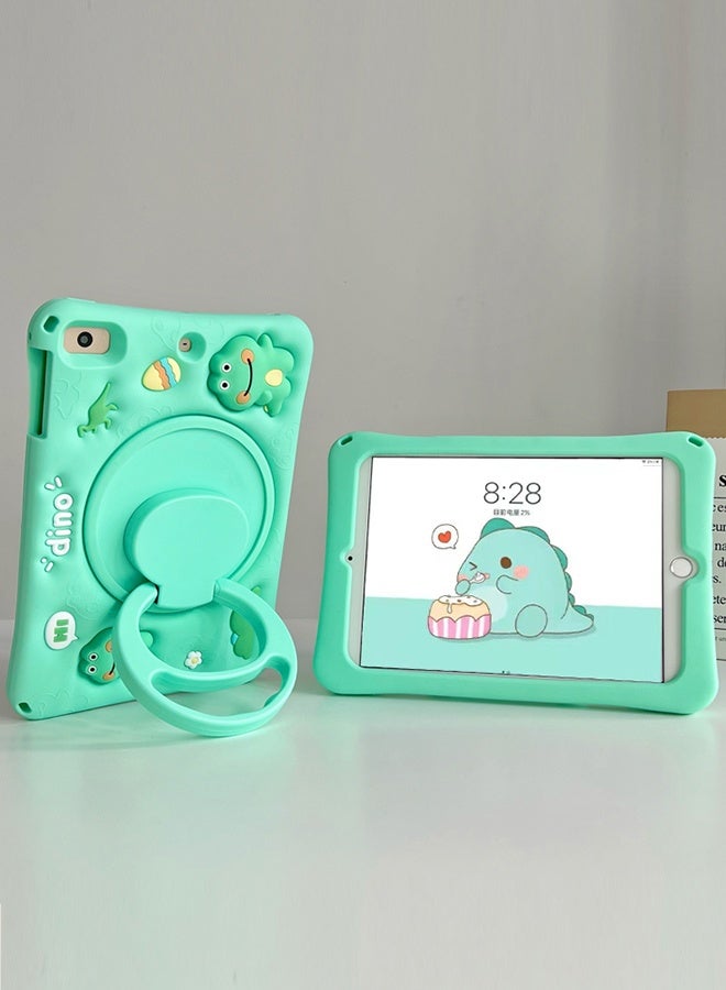 Ipad 10th/11th generation case 10.9 Inch IPad for Kids Case Dinosaur-Child Safe BPA-Free EVA Foam - Lightweight Design - FREE School Bag Strap + Anti-Glare Screen Protector + Kids Stylus-Forest-3-in-1 Multi Grip (Handle/Stand/Pen tray) & Anti-drop and sandstorm Proof - (Model A2696/A2757/A2777)-Green  - Image 5