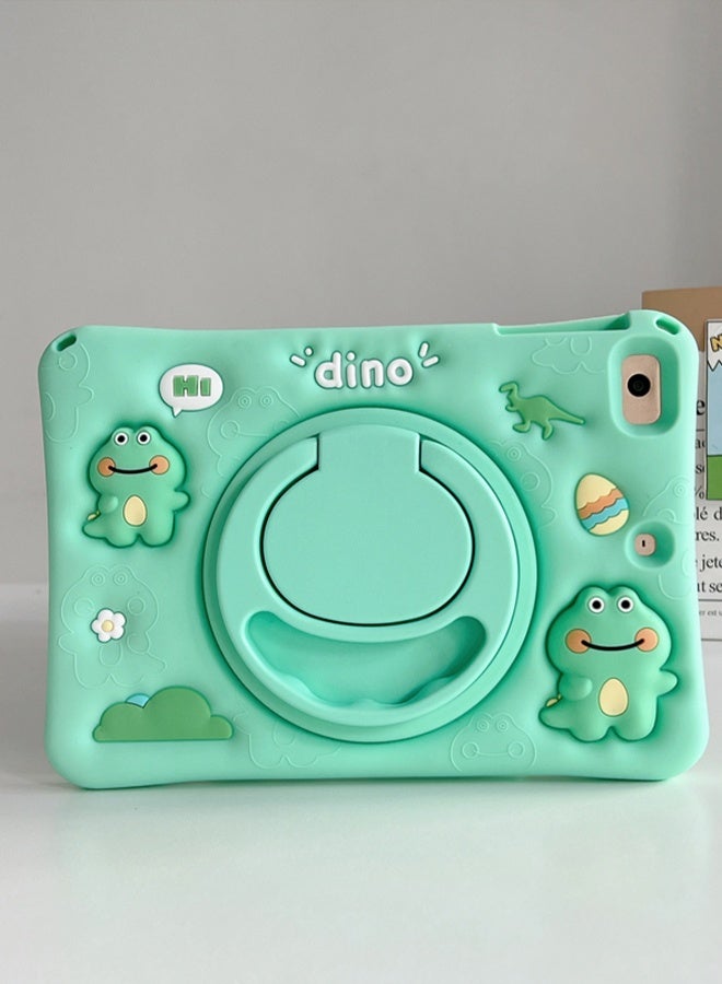 Ipad 10th/11th generation case 10.9 Inch IPad for Kids Case Dinosaur-Child Safe BPA-Free EVA Foam - Lightweight Design - FREE School Bag Strap + Anti-Glare Screen Protector + Kids Stylus-Forest-3-in-1 Multi Grip (Handle/Stand/Pen tray) & Anti-drop and sandstorm Proof - (Model A2696/A2757/A2777)-Green  - Image 4