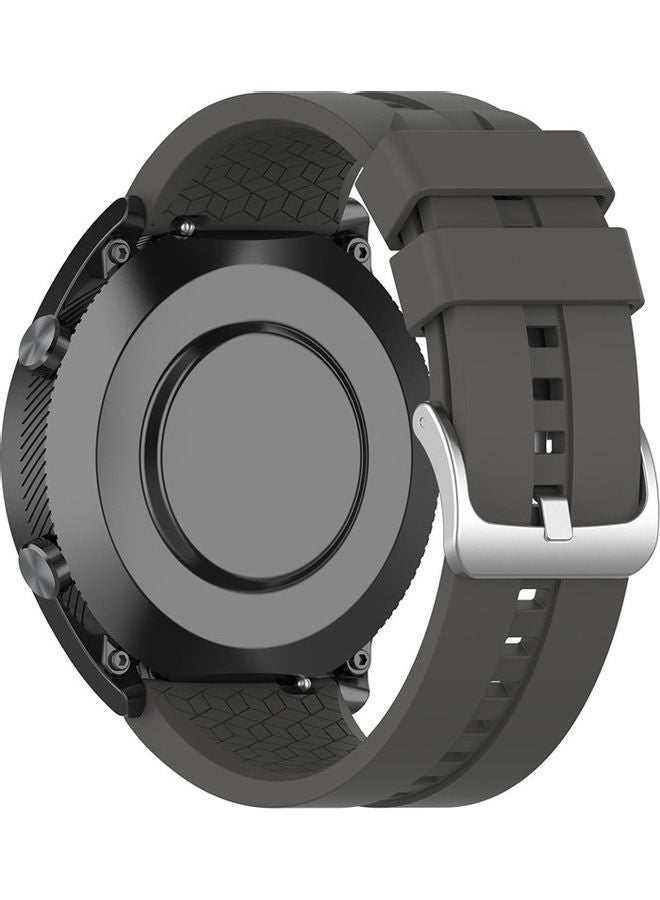 NIBEMINENT Silicone Watch Strap Replacement With Buckle For Huawei GT 2 Grey - Image 2